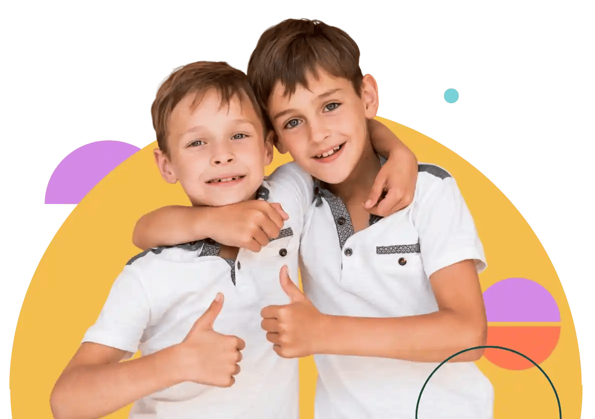 Siblings in a applied behaviour therapy session