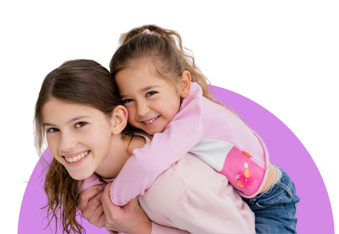 Two children participating in a guided behaviour activity