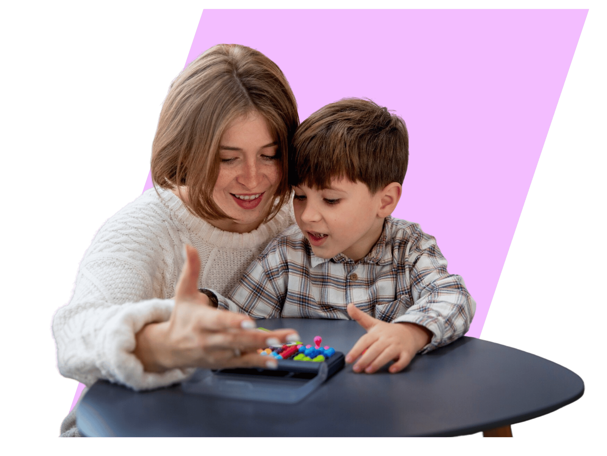 Behaviour Support Practitioner delivering Positive Behaviour Support (PBS) session with a child in a Liverpool clinic