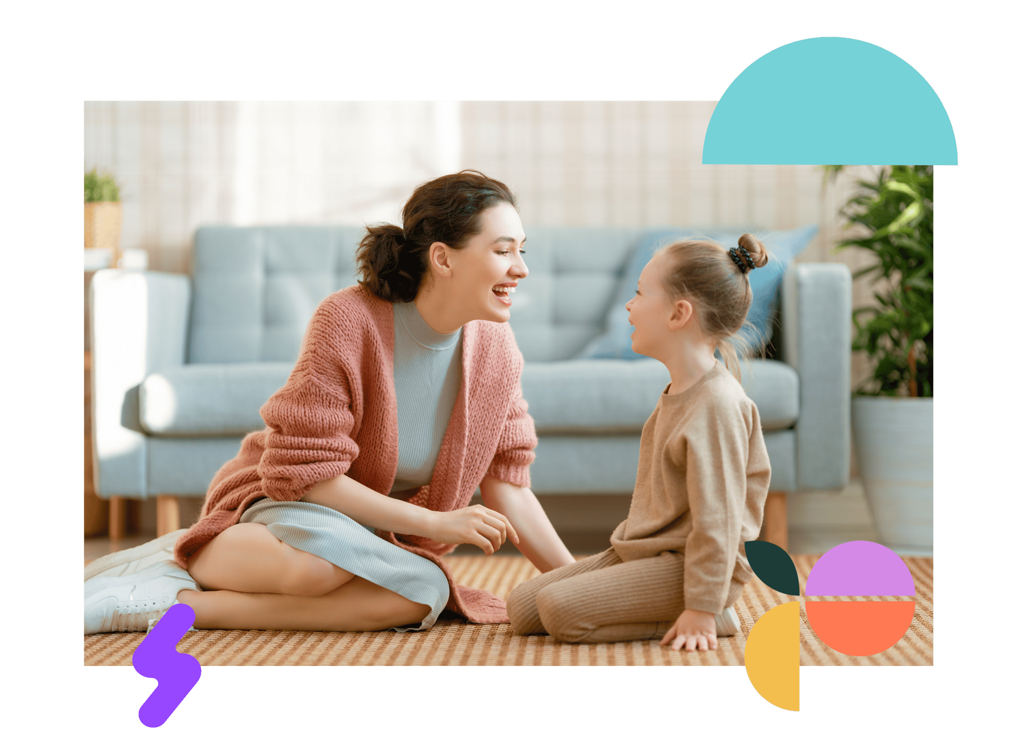 Practitioner supporting child during a play activity.