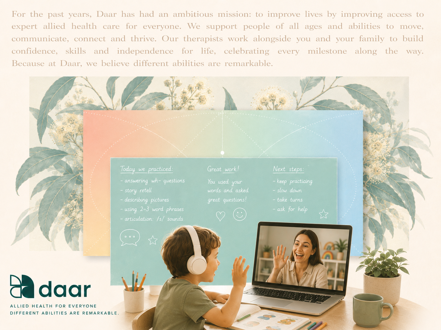 Revolutionising Access – Telehealth Speech Therapy & Behaviour Support