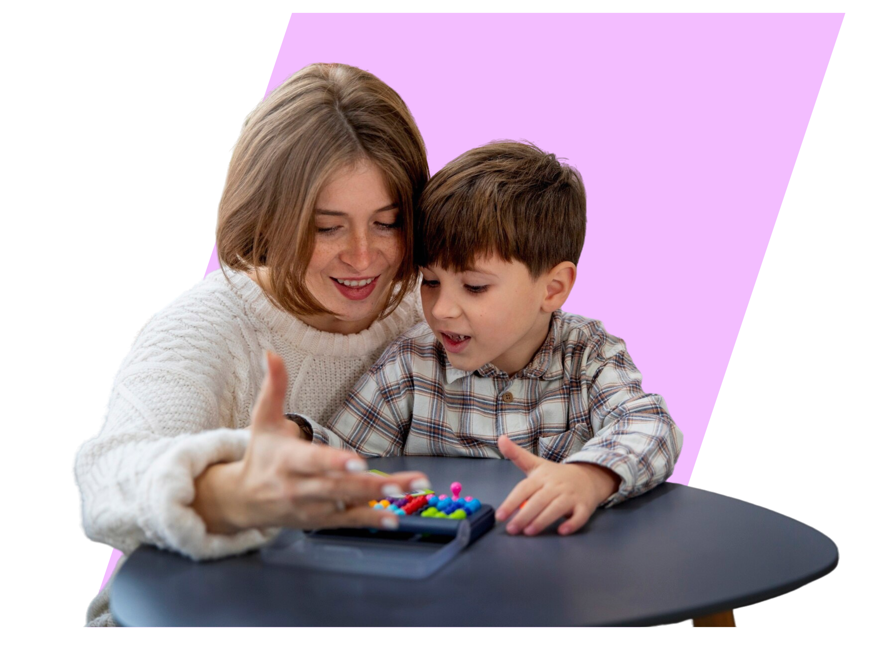 Behaviour Support Practitioner delivering Positive Behaviour Support (PBS) session with a child in a Liverpool clinic