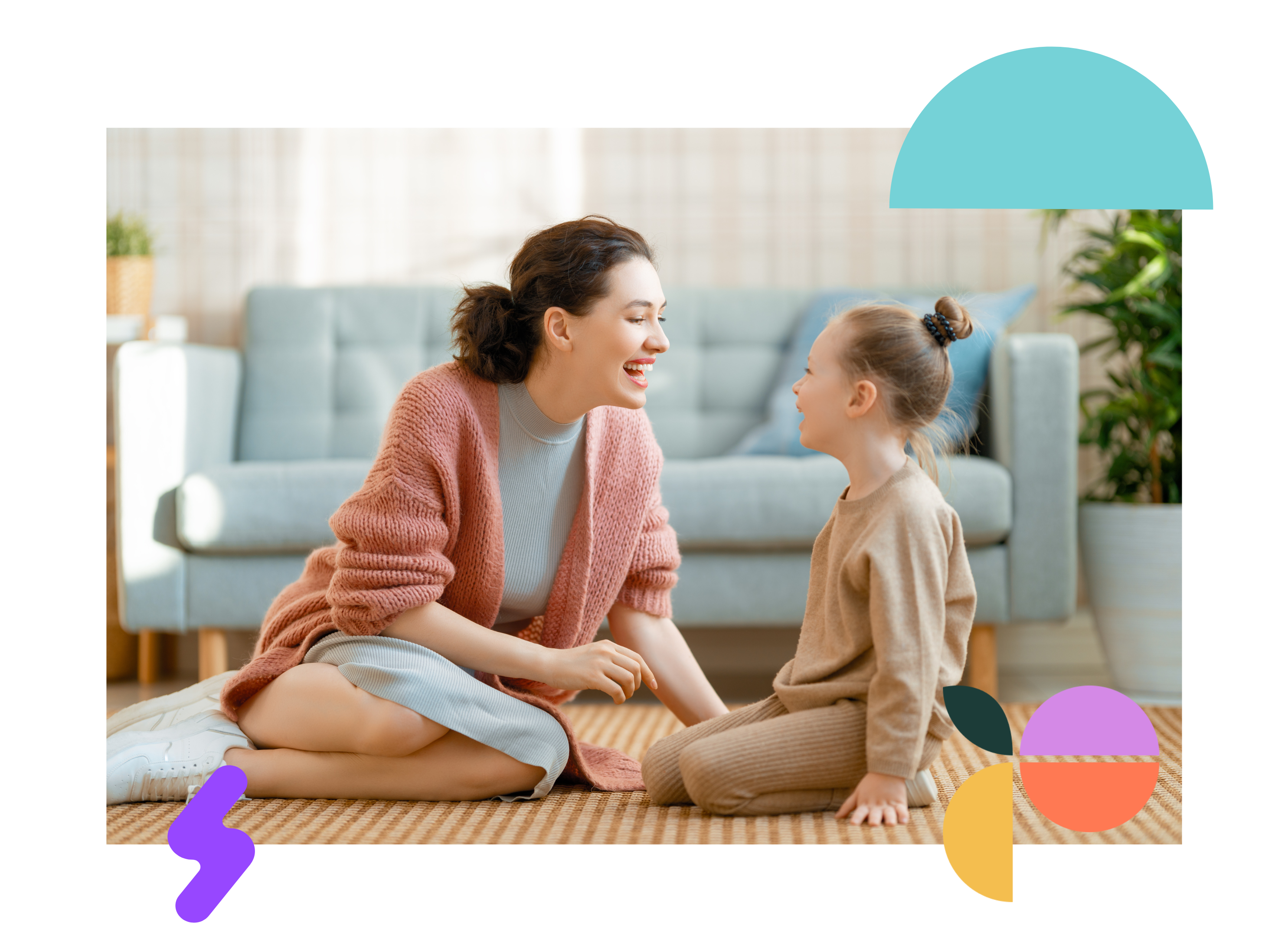 Practitioner supporting child during a play activity.
